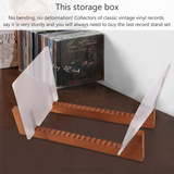 Vinyl Record Storage Holder Acrylic Ends - Display Your Singles and LPs in This Modern Portable Rack Unit