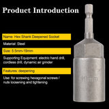16PCS/Set Car Removal Wrench Bar Universal Electric Drill Socket Head Repair Garage Tools Portable Auto Accessories