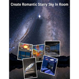 12 in 1 Galaxy Projector - Rotating Nebula Lamp for Bedroom Decor. Timed Starry Night Light.
