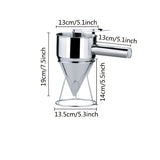 1pc Food Grade Stainless Steel Pancake Batter Dispenser - Handheld Stirring Batter Separator for Muffins, Crepes, and Cakes