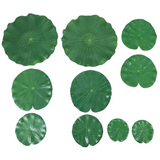10 Pieces 5 Kinds Floating Foam Lotus Leaves Lily Pads Artificial Foliage Pond for Pool Aquarium Decor