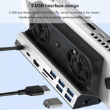 Docking Station Compatible with Fan Steam Deck 11in1 HD2.0 4K@60Hz Gigabit Ethernet USB 3.0 Charging USB-C for ROG Ally