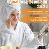 30PCS Turmeric Kojic Acid Pads Facial Sponges For Cleansing Exfoliating Daily Cleaning Face Skin Care