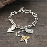 Women's Niche Design S925 Dinosaur Sterling Silver Bracelet