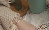 Mini Natural Small Pearl Woven Starry Bag Gold Bracelet