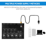 Ultra Low Noise Channel Line Stereo 4 Input 1 Output DC 5V Mini Audio Mixer Microphone Guitar Bass Keyboard Mixers