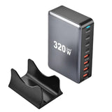 320W Gallium nitride Desktop 8-port PD Charge 3.0 Type C Fast Charger Mobile USB