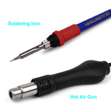 YIHUA 995D SMD BGA Rework 750W Telephone Repair Station Digital Lead-free Hot Air Gun Electric Soldering Iron