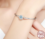 S925 sterling silver full diamond bracelet ring accessories ladies simple charm bracelet