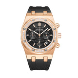 PINTIME Watch for Men Waterproof 30m Fashion Quartz Wristwatch Diamond Iced Bezel Sports Silicone Strap Chronograph Reloj Hombre