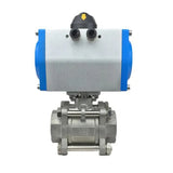 Stainless Steel 3PC Ball Vae Operation Pneumatic Actuator