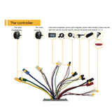 36V 48V 1000W/1500W 35A Bike Controller with LCD Display Thumb Throttle for Ebike Electric Scooter