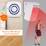 Wireless PIR Motion Sensor 38 Chimes Volume Adjustment Long Transmission Range Doorbell