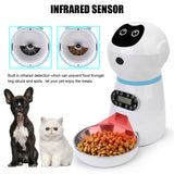 With Voice Record Automatic Pet Feeders Stainless Steel Food Dispenser EU Plug Auto Cat LCD Screen Timer Dog Food Bowl