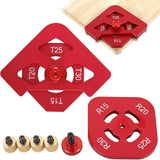 Woodworking Round Chamfer Template / T Corner Gauge Trimming hine Wood Edge Jig Locator Fillet Arc Tool Kit