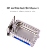 Stainless Steel Ultrasonic Cleaner Bath, Digital Ultrasound Wave, Cleaning Tank for Coins, Nail Tool Part, 800ml