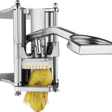 French Fry Stainless Steel Cutter Commercial Vegetable Fruit Chopper with 1/2'', 3/8'', 1/4'' Blades Potato Dicer