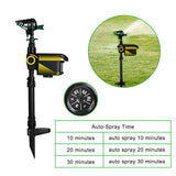 Garden Sprayer Automatic Sprinkler Adjustable Deterrent Activated Animal Repeller Solar Powered 360 Degree