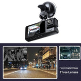 1080P Dash Cam 3Channel Front Rear Inside Camera WiFi Driving Video Recorder Loop Recording 24H Parking Monitor Car DVR