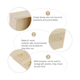 10Pcs 8.5X8.5X4cm Handmade Wooden Soap Jewelry Container Sliding Cover Box