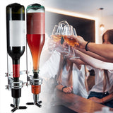 Drink Double Shot Wall Mounted Wine Beverage Whisky Liquor Dispenser Multipurpose Bottle Holder Bracket for Home Bar