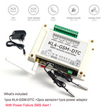 SMS GSM 4ch remote Relay Switch Controller KL4-GSM Gate Door Opener Support Temperature Humidity Monitor Power Fail Alarm