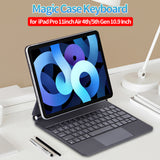 Magic Case BT 5.0 Multi-Touch Trackpad English Keyboard Cover Magnetic for iPad Pro 11inch Air 4th/5th Gen 10.9 Inch