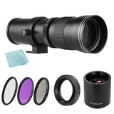 420-800mm T Camera MF Super Telephoto Zoom F/8.3-16 with Filters Kitt +Teleconverter Lens for Sony AF Mount A900/A850