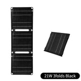 21W 40W Foldable Panel Dual USB +DC Cell Portable Folding Waterproof Solar Outdoor Mobile Power Bank Charger