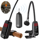 UHF Instruments Microphone Clip on Pickup System Wireless Receiver and Transmitter for Clarinet Flute