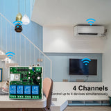 4CH Tuya Zigbee Smart Switch Module 85-250V Relay Smart Home Remote Control Works With Gateway For Alexa Google Home Replacement