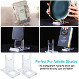 20 Pcs Stand, Acrylic Plate Stands Adjustable Sliding Clear Display Stand Easel Two Part for Plates,Books