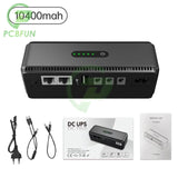 DC 10400mAh 5/9V/12V/15V/24V 1A/2A Output Uninterruptible Power Supply 85‑265V UPS Battery Backup EU Plug