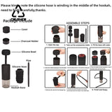 Portable Car Pipes Smoking Grass Hookah Cup with Ceramic Tobacco Bowl Cigarette Holder Narguile Complete Water Bottle