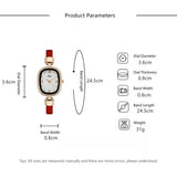 Fashion Belt Marbling Rhinestone Women's Quartz Watch Bracelet Set