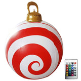 24 Inch Iatable Balls Outdoor with Light and Remote Christmas Decorations Ball Holiday Decor