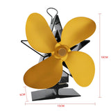 Home Fireplace Fan 4 Blades Fireplace Fan Heat Powered Heating Stove Fan Fireplace Fan Wood Stove Fireplace Fan Heating Fan