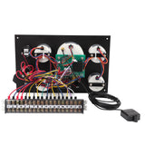 Boat Instrument Panel Low Voltage Alarm DC12V Oil Level Display IP67 Waterproof Marine Instrument Panel Rust Proof for Engines