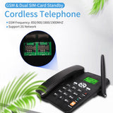 Cordless 2G Fixed Wireless Phone with Antenna, Radio, and Alarm Clock Function