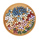 120 PCS Round 15Mm,Colorful Silicone Loose Beads,DIY Crafts Beads For Jewelry Making