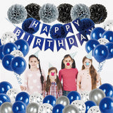 1Set Party Decorations Set With Happy Birthday Banner,DIY Cake Topper,Circle Dots Garland