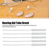 10pcs Vent Brush 2.5mm Professional Nylon Hair Hearing Aid Tube Cleaning Tool Accessory