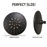 1pc Shower Head Combo, 21.84cm High Pressure Rain Shower Head, 5 Settings Handheld Shower Head Combo, Powerful Low Pressure Water Shower Spray, Matte Black, Bathroom Accessories