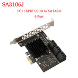 Mining 20/16/12/6 Ports 6Gb PCI Express Controller for PC Expansion Card PCIe to SATA III Converter PCIE Riser Adapter