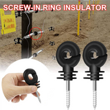 25Pcs Electric Screw-in Insulator Ring Wood Post Insulator,Livestock Fence Accessories
