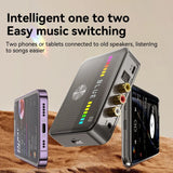 DAC NFC Bluetooth 5.3 Receiver Transmitter Digital to Analog Converter RGB Light USB 3.5MM AUX RCA Coaxial Optical Audio Adapter