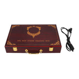Electric Portable Wooden Energy Massage Stone Heater Kit Hot Rock Heating Box Case Warmer Device for Adult