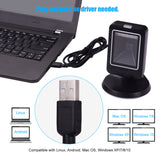 MP6300Y 1D/2D/QR Omnidirectional Barcode Scanner USB Wired Bar Code Reader CMOS Image Hand-Free for Supermarket Bootore Retail