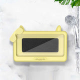 Cartoon Bathroom Mobile Box Wall Mounted Bracket 6 Inch Phone Storage Case Waterproof Shower Watching Holder