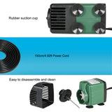 1500L/H 25W Submersible Water Pump for Aquarium Tabletop Fountains Pond Gardens and Hydroponic Systems with 2 Nozzles AC110V